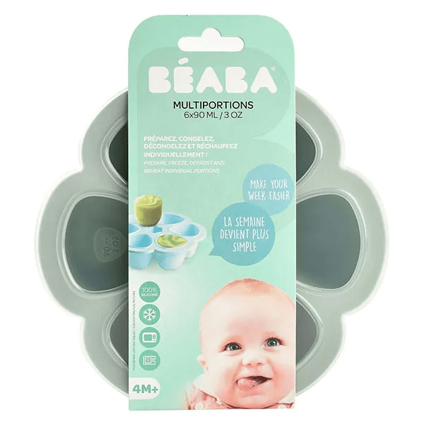 Béaba Multiportions silicone 6 x 90 ml vert sauge