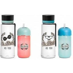 Set Paille Tasse + Bouteille Adulte Comme Vous