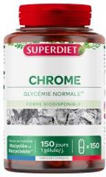 Picolinate de Chrome Glycémie Normale 150 Gélules - Boîte 150 Gélules de 300 mg