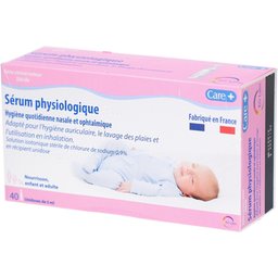 Care + sérum physiologique stérile - boite de 40 unidoses de 5 ml - EG Labo