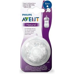 Tétine naturelle Avent liquides épais +6 mois 2 pcs