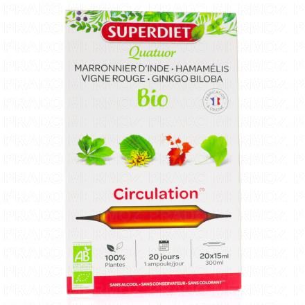 Quatuor circulation boîte de 20 ampoules
