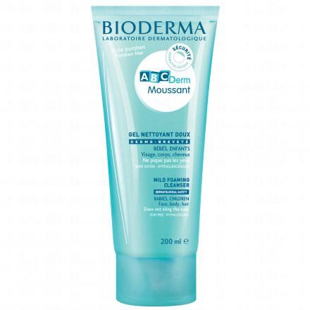 ABCDerm - Gel moussant doux visage & corps bébé Flacon pompe 1L tube 200ml
