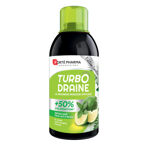 TurboDraine Citron vert Menthe Draineur Minceur Elimination - 500ml