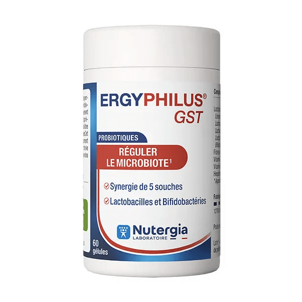 Ergyphilus GST Probiotiques régulation du microbiote 60 gélules