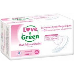 Love & Green Toallas Hipoalergénicas Incontinencia Normal 12uds