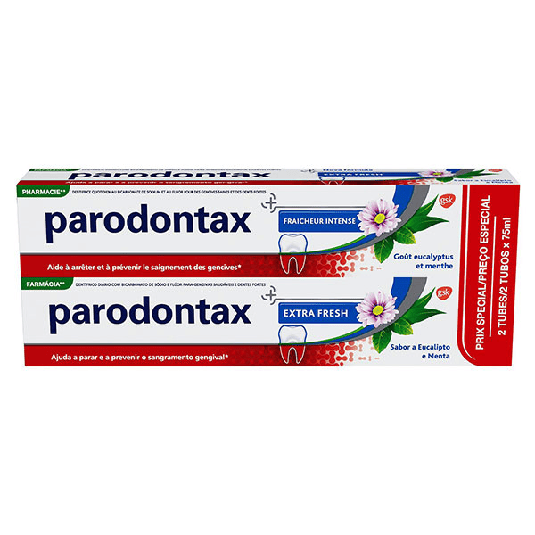 Dentifrice au Fluor Fraîcheur Intense Lot de 2 x 75ml
