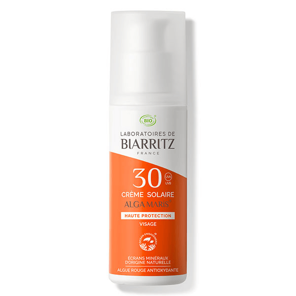 Soins Solaires Crème Visage SPF30 Bio 50ml