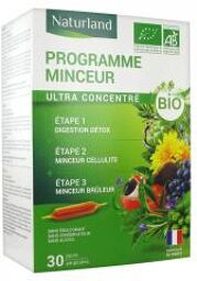 Complément Alimentaire Minceur Bio Ultra Concentré en Ampoules - 30 doses de 10 ml - Boîte 30 ampoules de 10 ml