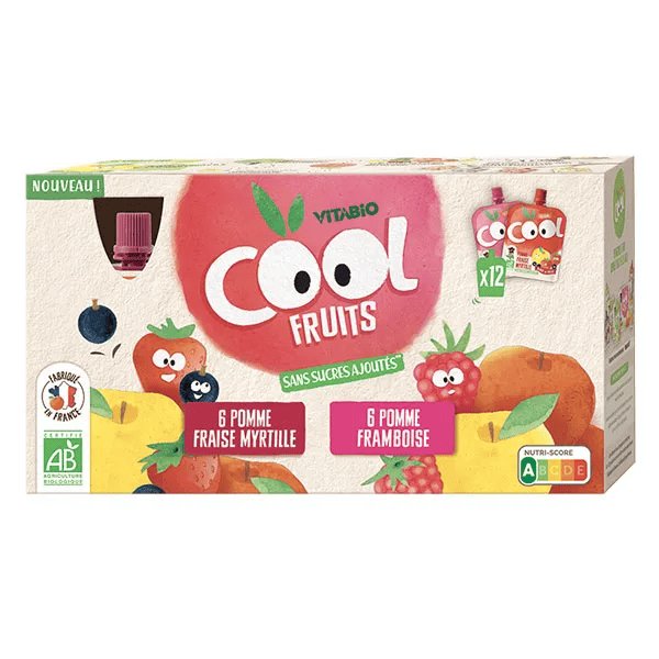 Cool Fruits Biparfums 2 recettes Gourdes de 12 x90g