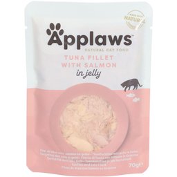 Nourriture humide pour chats Filet de thon avec saumon en gelée