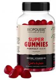 Super Gummies Perfect Hair Goût Fraise 60 Gummies - Pot 60 gommes