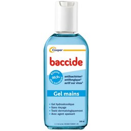 Baccide- Désinfectant - Gel hydroalcoolique - Bleu - Peaux Sensibles - 100ml