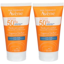 Avène Solaire - Fluide Sans Parfum Spf50+ UVB UVA Lumière Bleue HEV