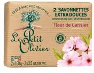 Savon Solide Extra Doux Fleur de Cerisier 2 x 100 g - Lot 2 Pains de 100 g