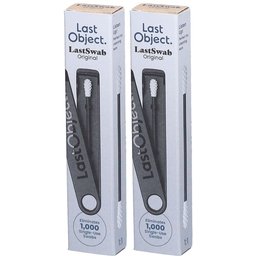 LastObject Coton-tige réutilisable noir avec étui