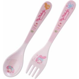 Poupée cuillère en mélamine rose 2pcs