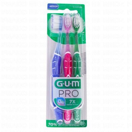 Brosse à dents Technique PRO compact n°528 medium pack de 3