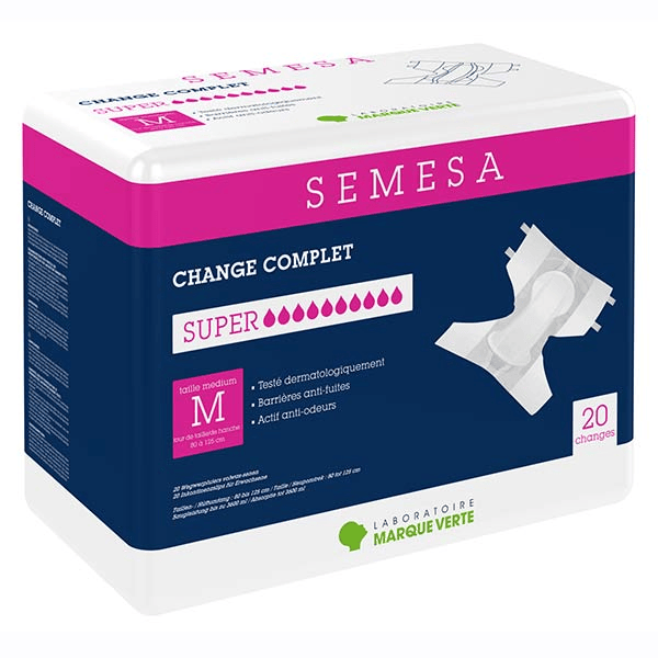 Semesa Change Complet Adulte Super Taille M 20 unités