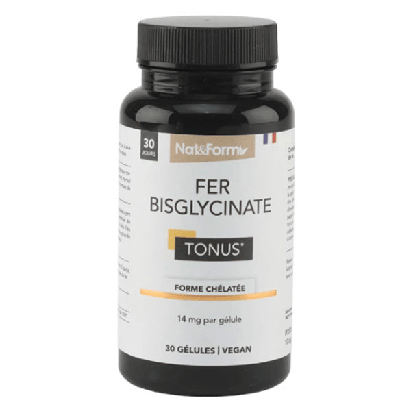 Nature Bisglycinate de fer Tonus 30 gélules