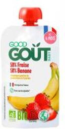 Compote de Fruits Fraise Banane pour Bébé Bio 4 Mois 120 g - Gourde 120 g