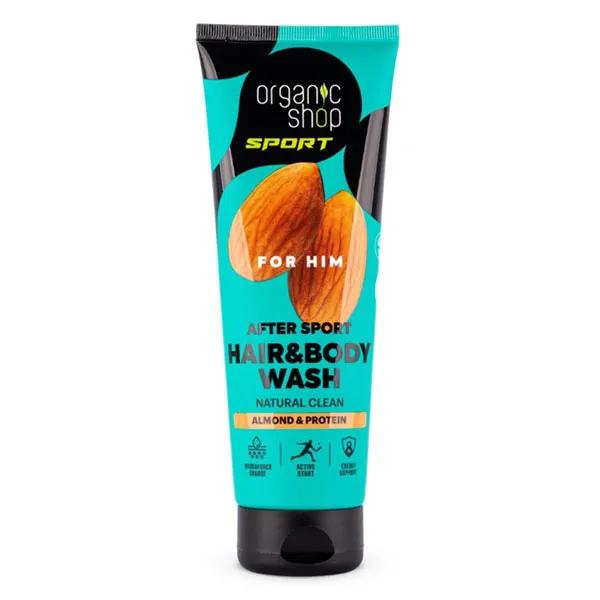 Gel douche post-sport naturel corps et cheveux pour lui 200ml