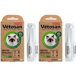Clement Thekan Anti-Puces Anti-Tiques Chat et Chaton 2 Pipettes