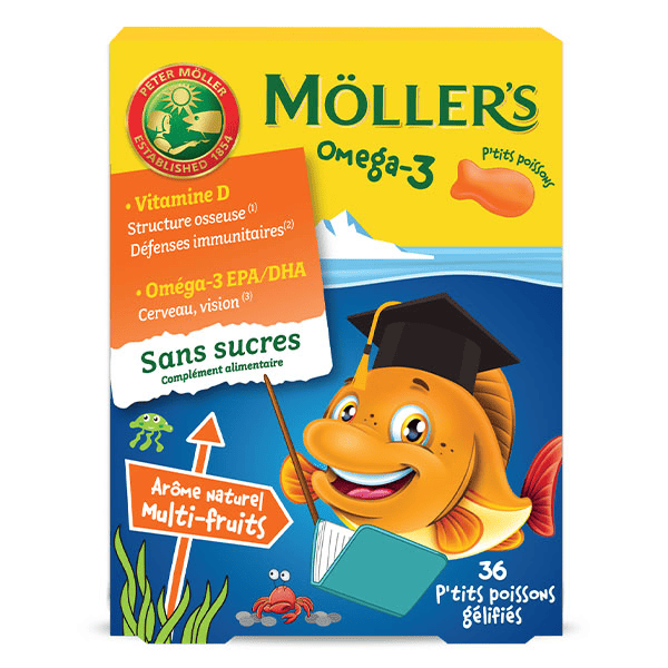 Möller’s Oméga-3 P’tits poissons Multifruit 36 gommes