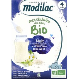 Mes Céréales du Soir Bio Nuit, Céréales instantanées pour nourrissons 2 (dès 4 mois)