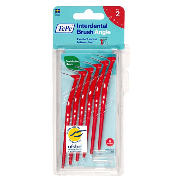 Brossettes Interdentaires Angle Rouge 0.5 mm 6 brossettes