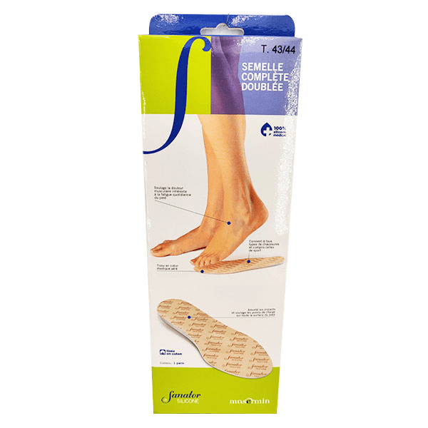 Silicone Semelle Complète Doublée Taille 43-44 1 paire