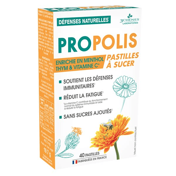 Tonus & Immunité Propolis Défenses Naturelles 40 pastilles à sucer