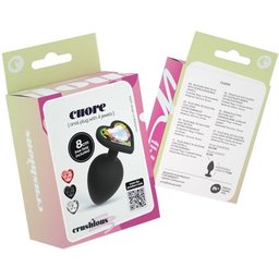 Cuore Plug Anal Medium 4 Bijoux Interchangeables 1ut