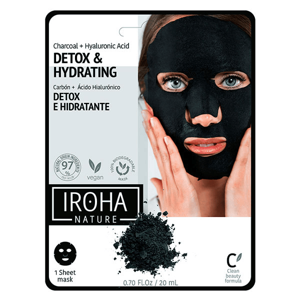 Detox Masque Tissu Biodégradable Charbon