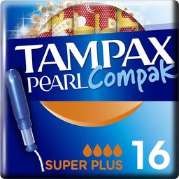Pearl Compak Super Plus Tampons 16 pièces
