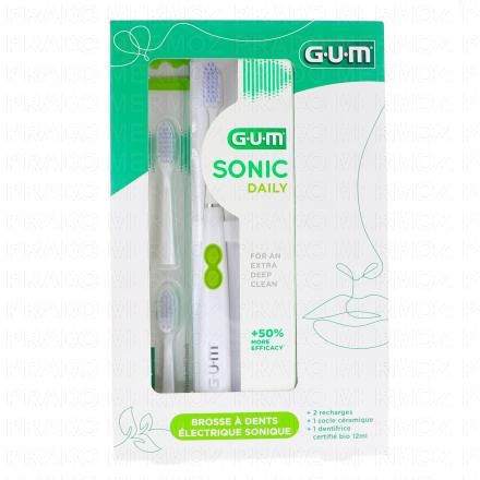 Sonic Daily - Coffret brosse a dents électrique sonique souple blanc
