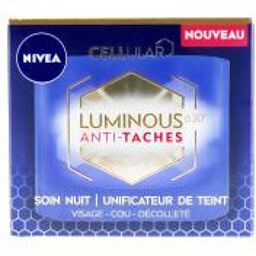 Cellular Luminous630 Soin de Nuit Unificateur de Teint Visage Cou et Décolleté 50 ml - Pot 50 ml