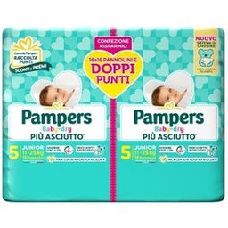 Pack Duo Baby-Dry Couches T5 Junior 11-25kg 32uts