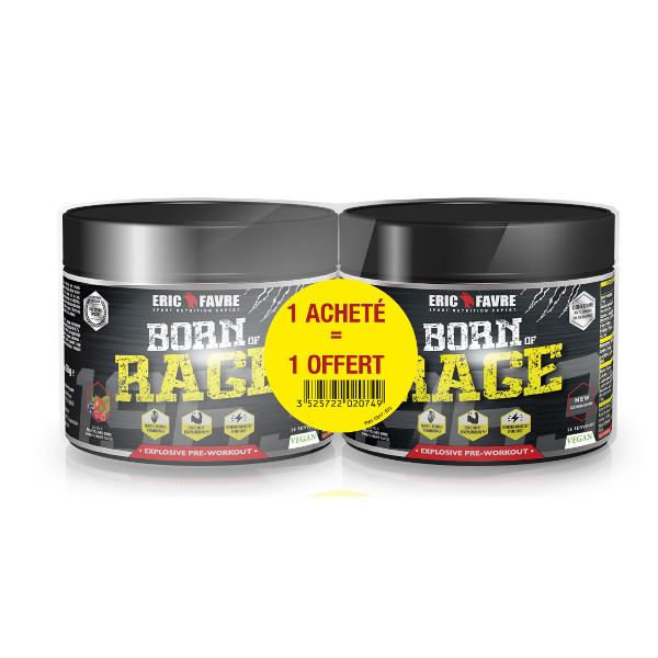 Born of Rage Explosive Pre-Workout Fruits des Bois Lot de 2 x 250g