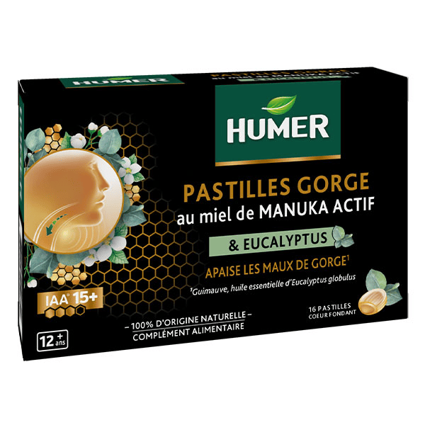 Pastilles Gorge Miel de Manuka Actif dès 6 ans 16 pastilles