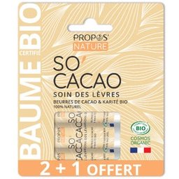 Trio Baume Lèvres So'Cacao Bio 3uts