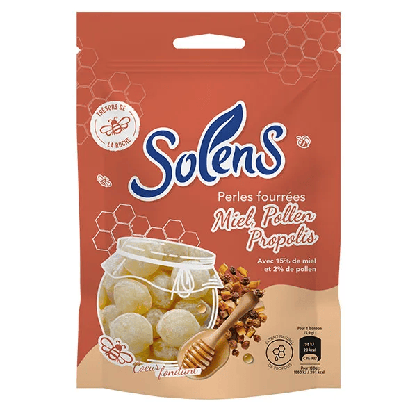 Perles fourrées Miel pollen Propolis 100g