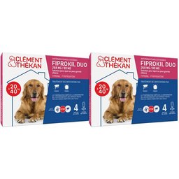 Clement Thekan Anti-Puces Anti-Tiques Chien 20-40kg  4 Pipettes