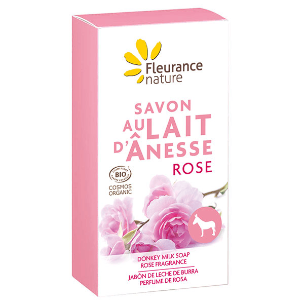 Savon au Lait d'Ânesse Rose Bio 100g