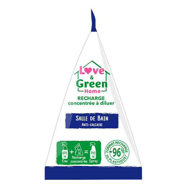 Recharge concentrée à diluer salle de bain certifiée Eco-détergent - 75ml