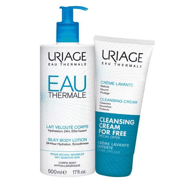 Eau Thermale Lait Velouté Corps 500ml + Crème Lavante 200ml Offerte