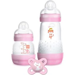 Set Biberons 2 Unités + Sucette +0m Rose