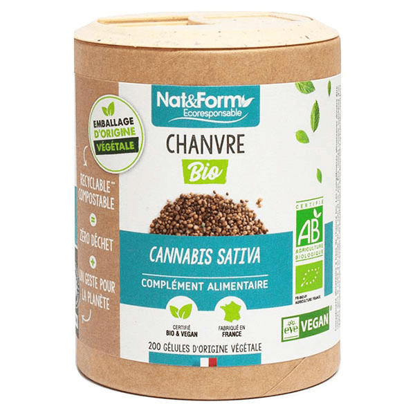 Écoresponsable Chanvre Bio 200 gélules végétales