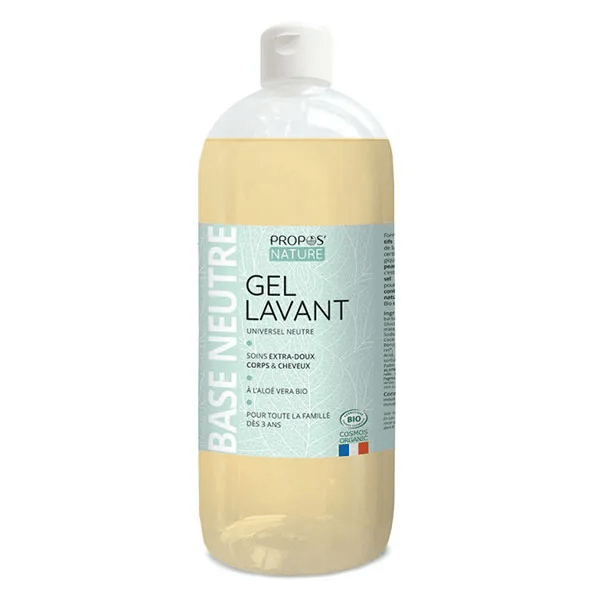 Gel douche neutre Bio sans parfum 1L