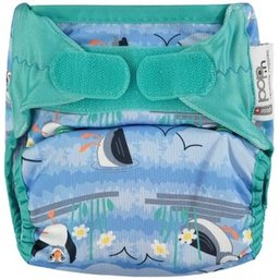 Pop-In Bambou Blue Puffin Velcro Couche 1ut